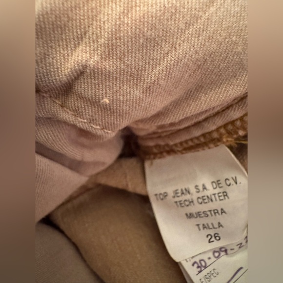 REDONE 70s Stove Pipe in Washed Khaki Skinny Jeans Women's Tan Jeans Size 26 - Picture 10 of 10